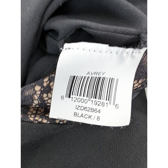 BCBG Max Azria "Avrey" NWT Black Beige Mesh Lace Nude Lining Dress 8 - Picture 10 of 13
